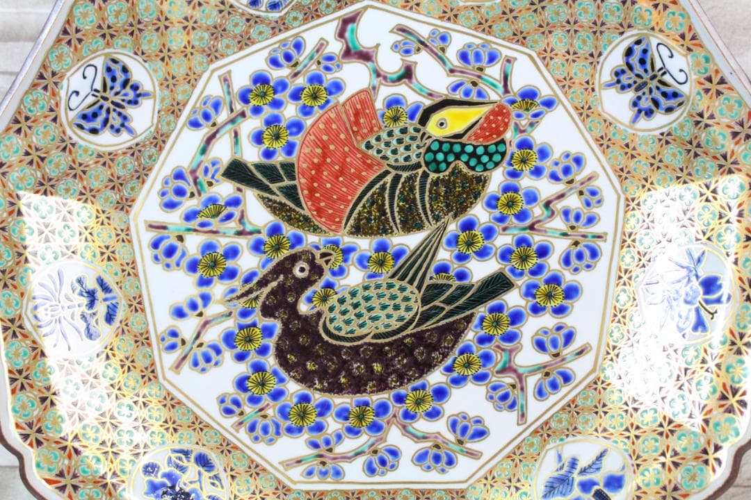 ♡九谷焼 山本重義 金彩小紋 飾皿 共箱・共布 付き EA0H01013 - メルカリ