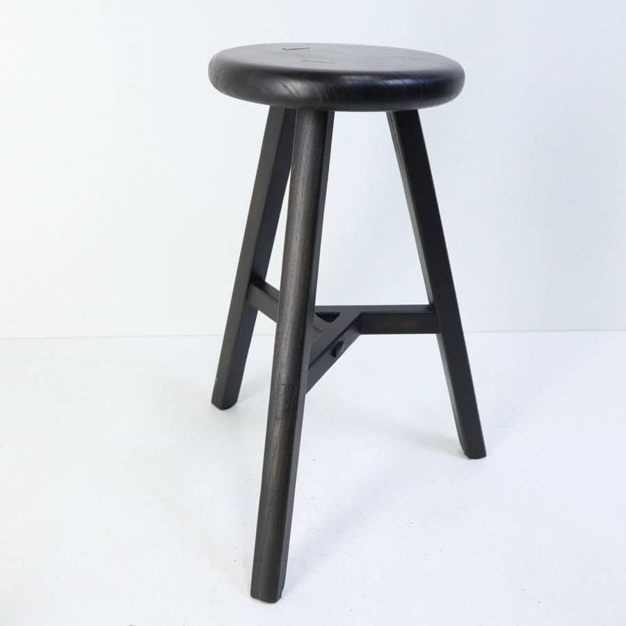 ZARA  ザラホーム 木製ラウンドスツール H50cm 3本脚