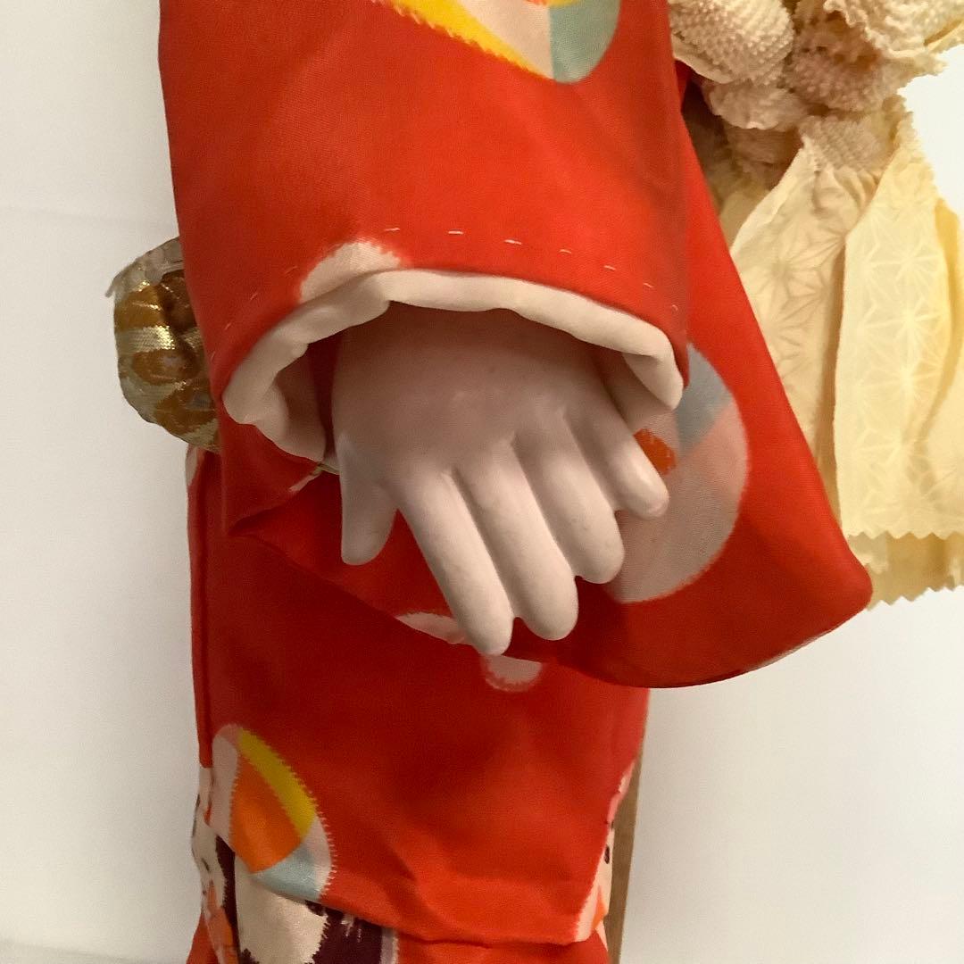 市松人形♪玉秀作♪アンティーク♪着物傷み、顔汚れ、髪乱れ♪約