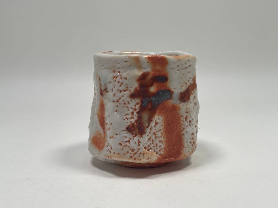 【和食器】 林正太郎　『絵志野湯呑』 共箱　酒器、酒盃