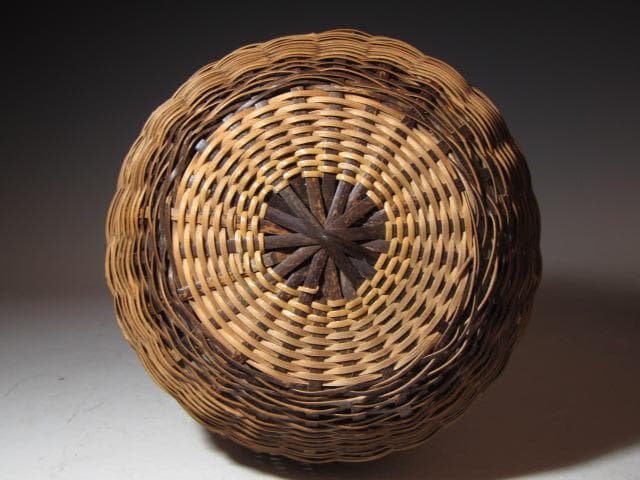 裏千家六代 六閑斎在判 篭花入「端月」八代 又玄斎 一燈追書k549の通販