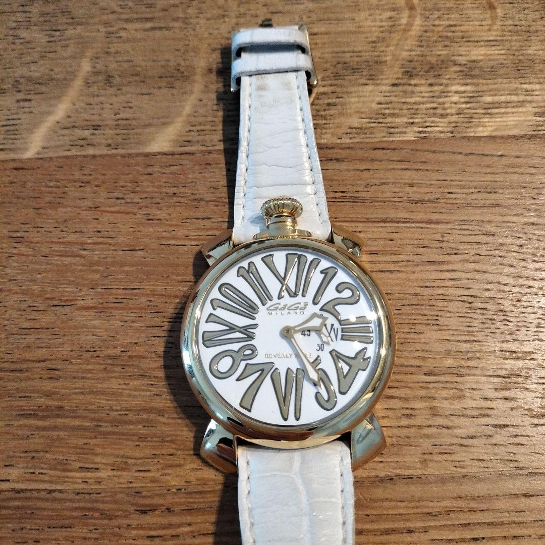 ガガミラノ マヌアーレ 白ベルト 箱付 C006107 ビバリーヒルズ