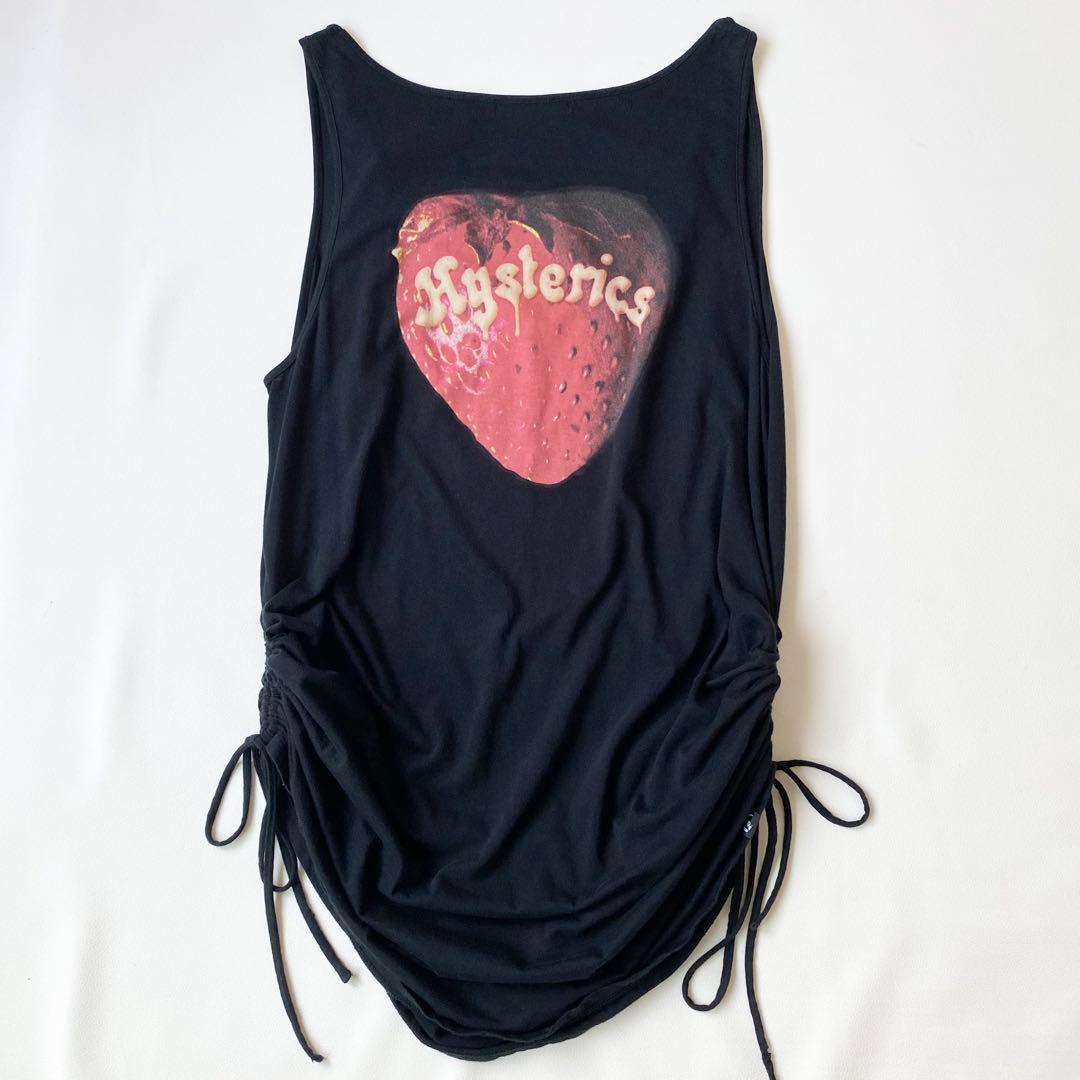 ヒステリックグラマー　スカルベリー　タンクトップ　ストロベリー　スカル　絞り紐