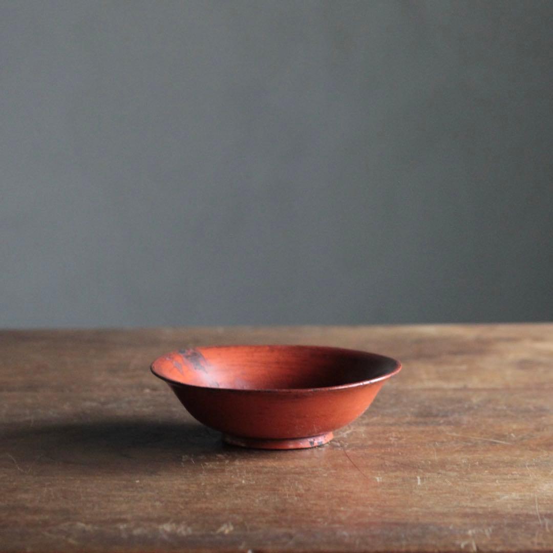 朱塗り 盃 平盃 小椀 酒器 No.2 古美術 古道具 アンティーク