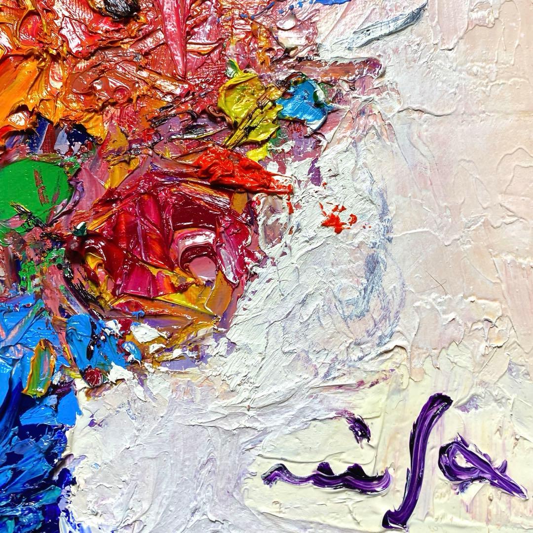 ◾️油彩画「バラ」　◾️兼田美佐子　Ｆ4 キャンバス