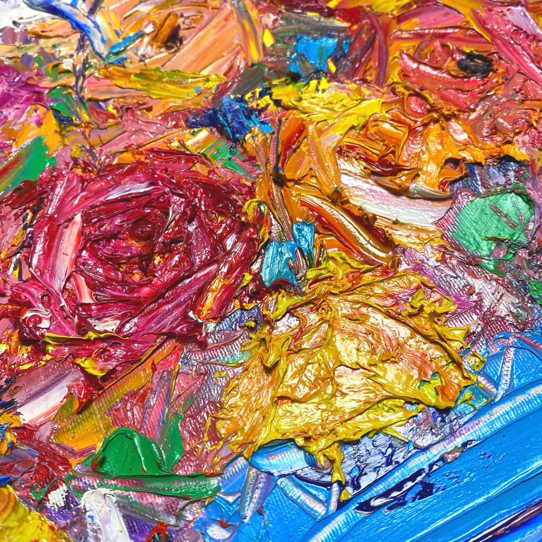 ◾️油彩画「バラ」　◾️兼田美佐子　Ｆ4 キャンバス