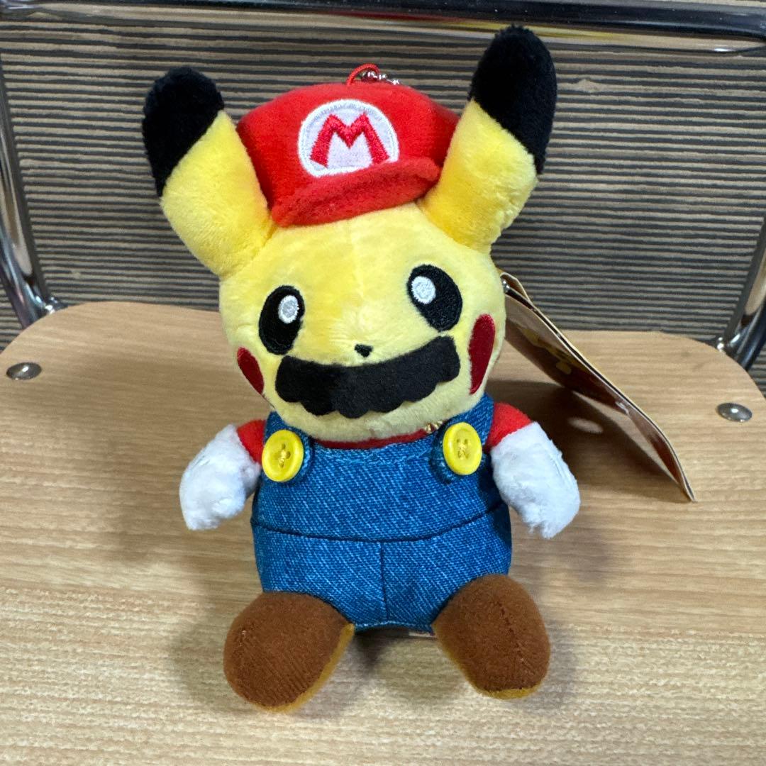 マリオピカチュウ MARIOPIKACHUぬいぐるみキーホルダー【レア・希少】