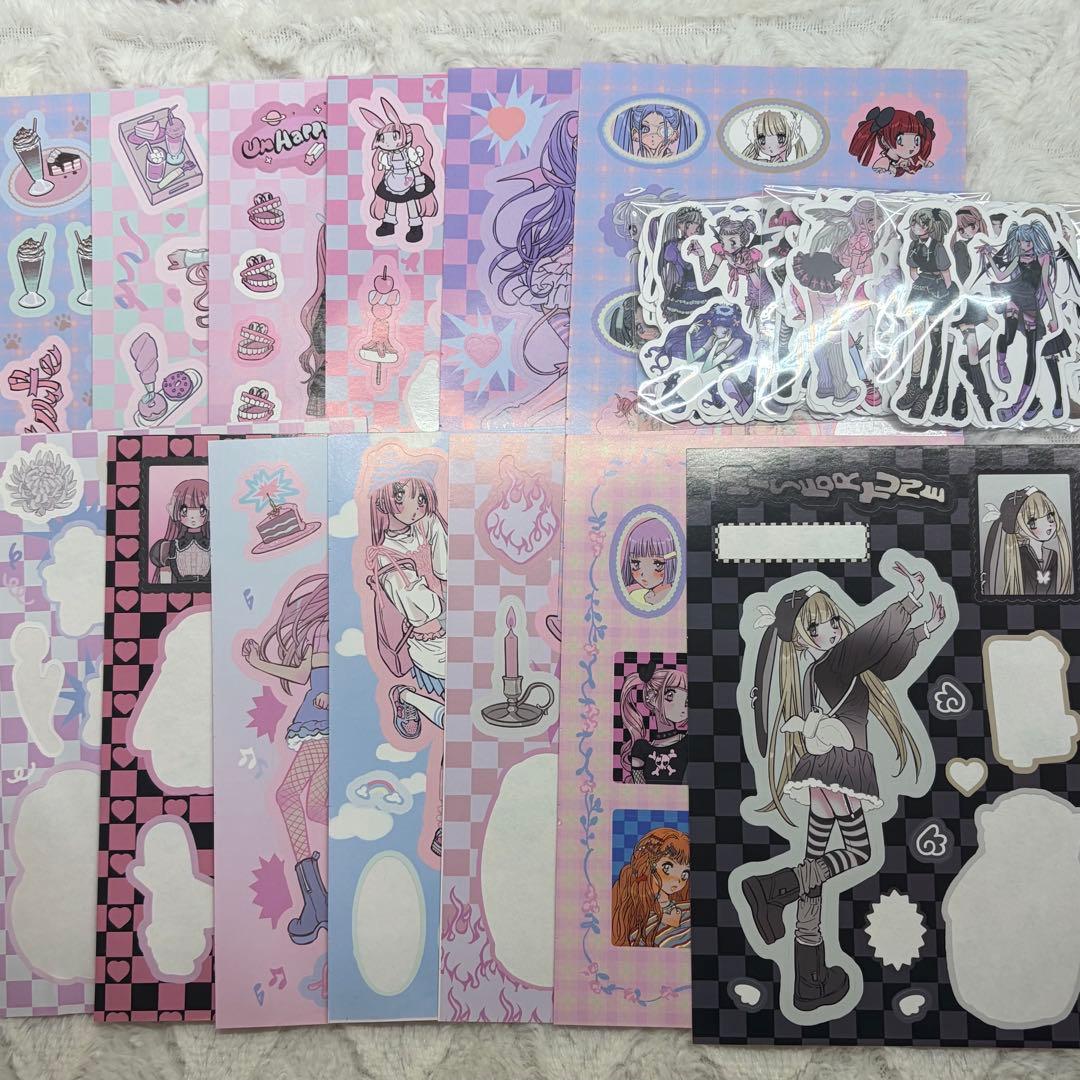 韓国作家 ステッカー シール 11枚セット - メルカリ