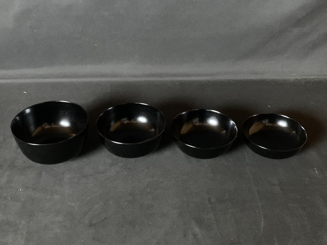 塗師 久世宗春造 黒真塗 懐石揃い 天然木 共箱 茶懐石道具茶道具 910