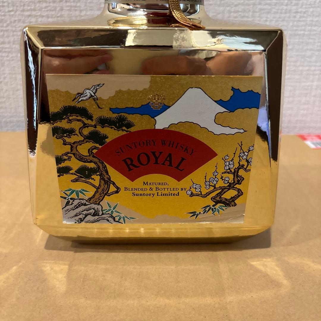 サントリー ウイスキー ローヤル ゴールドボトル 富士山 松竹梅鶴 金ボトル