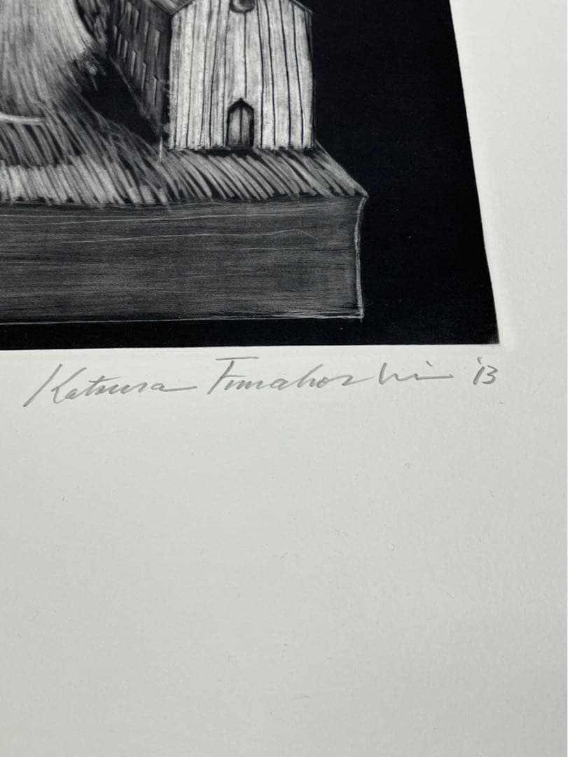 真作保証】舟越桂「荒地の夜」2013 銅版画 AP サイン入