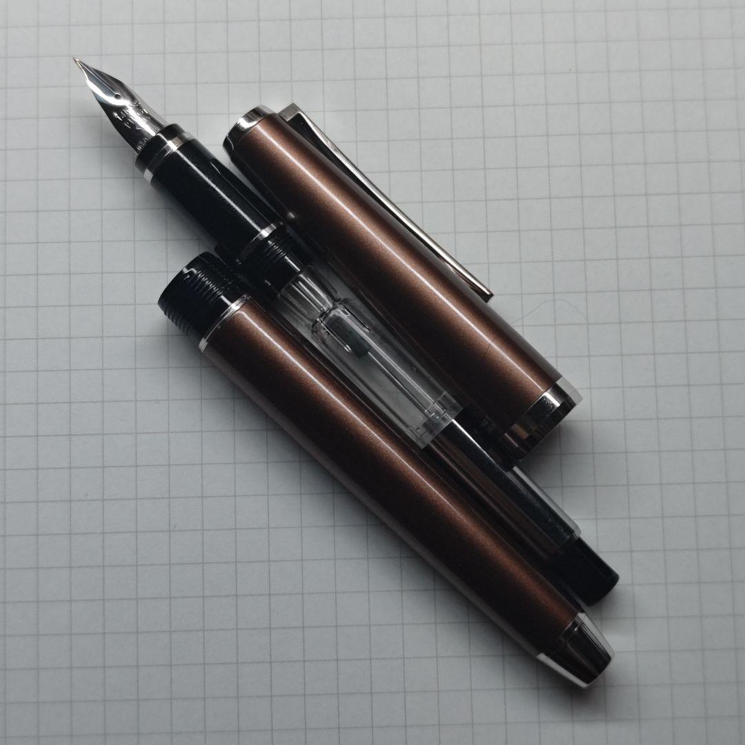 カスタム】パイロット エラボー ブラウン金属軸 SB→長刀風研ぎ - メルカリ