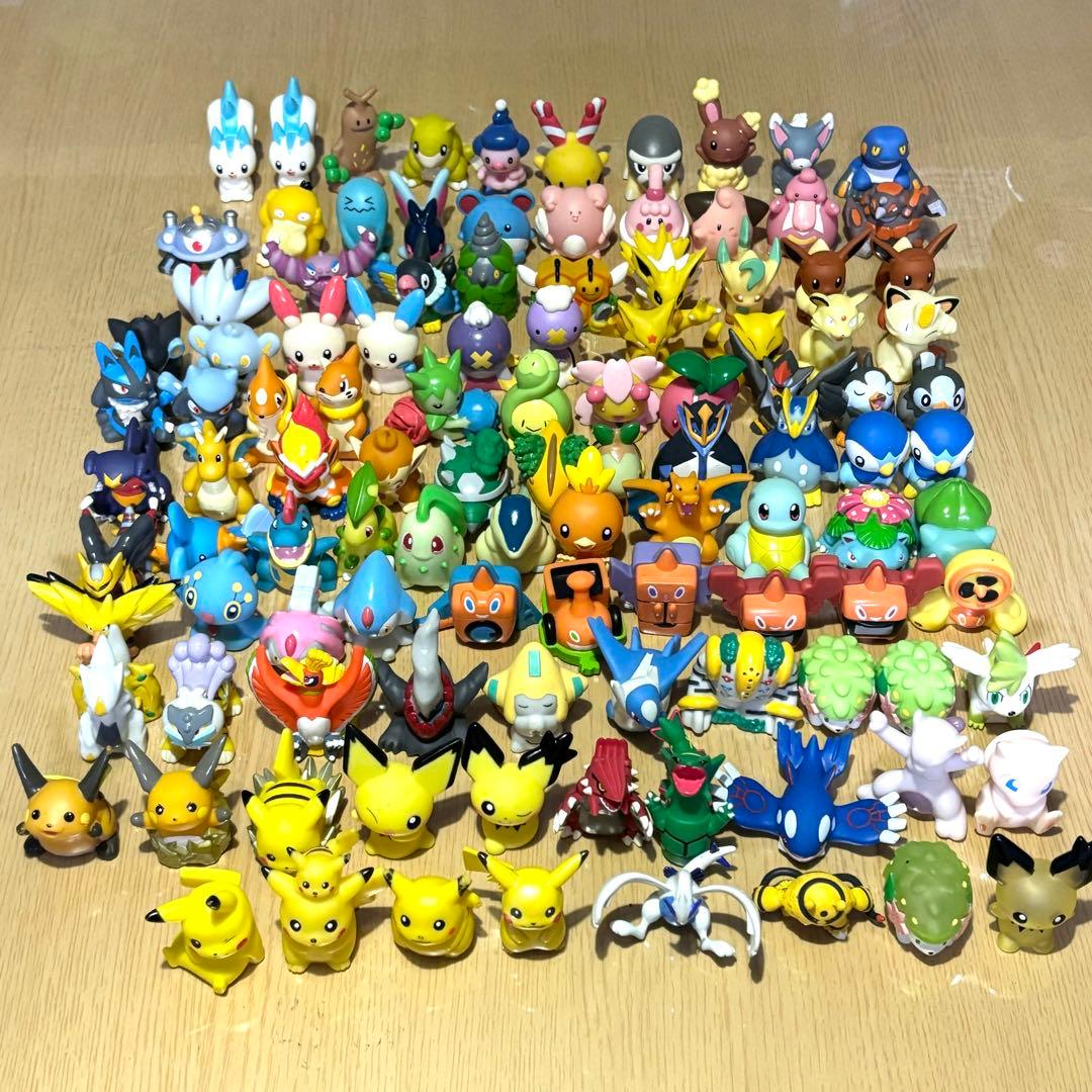 ポケモン】 指人形 モンコレ 110体 まとめ売り 初期 クリア フィギュア