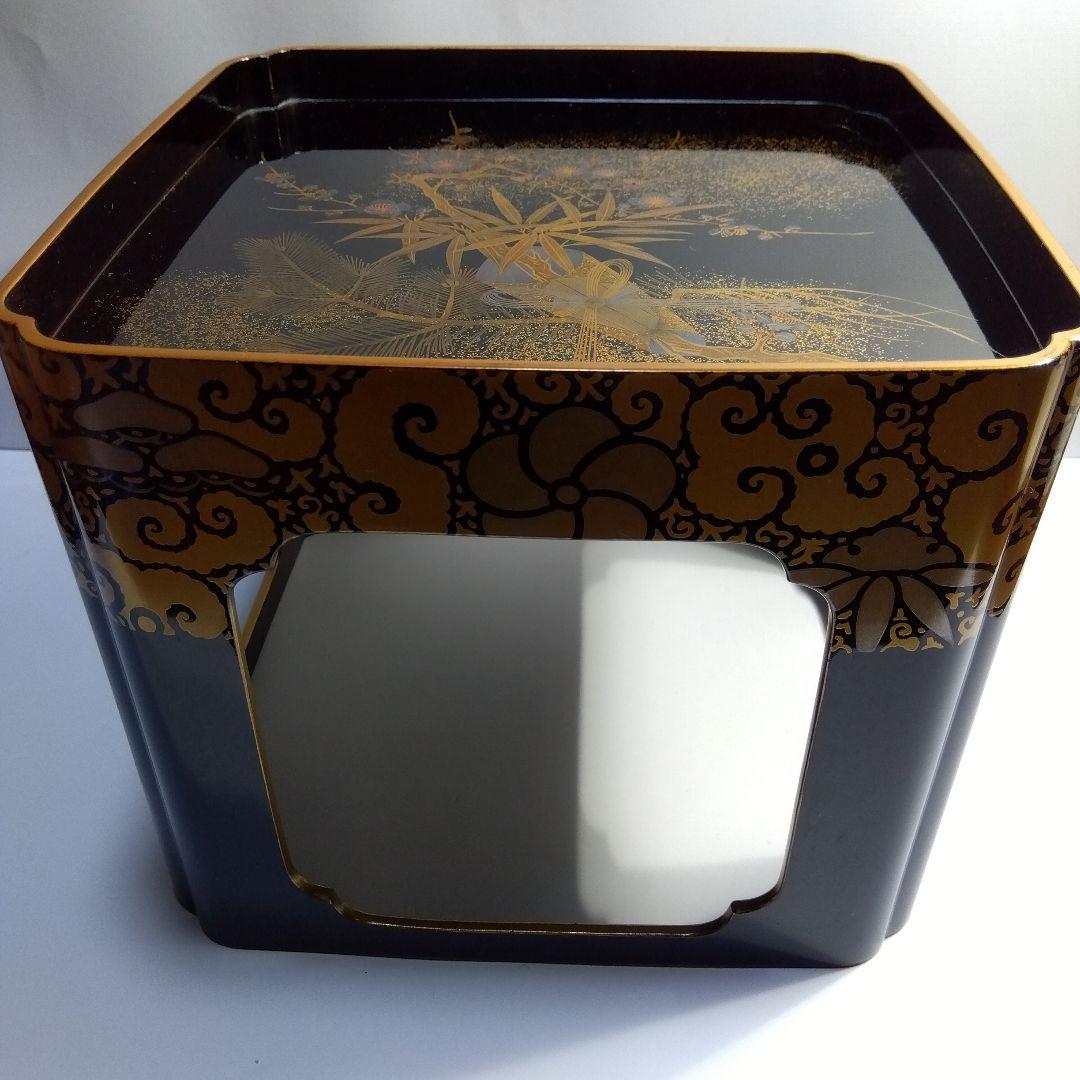 加賀蒔絵 時代祝い盃台 蒔絵松竹文熨斗の図 梨地 共箱 美品 - メルカリ