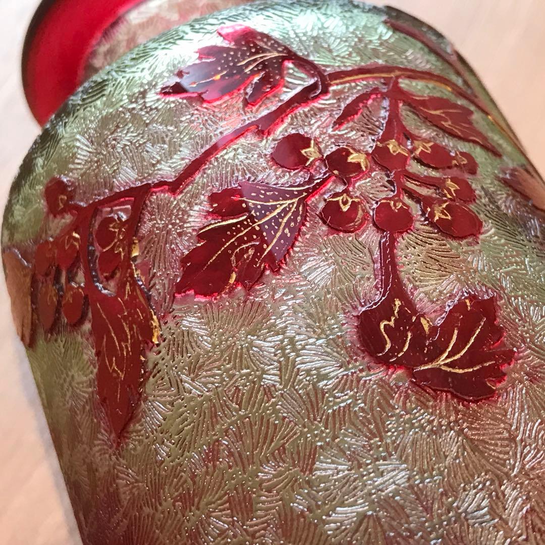 上級品稀少オールドバカラBaccaratローズヒップRosehip野薔薇香水ビン