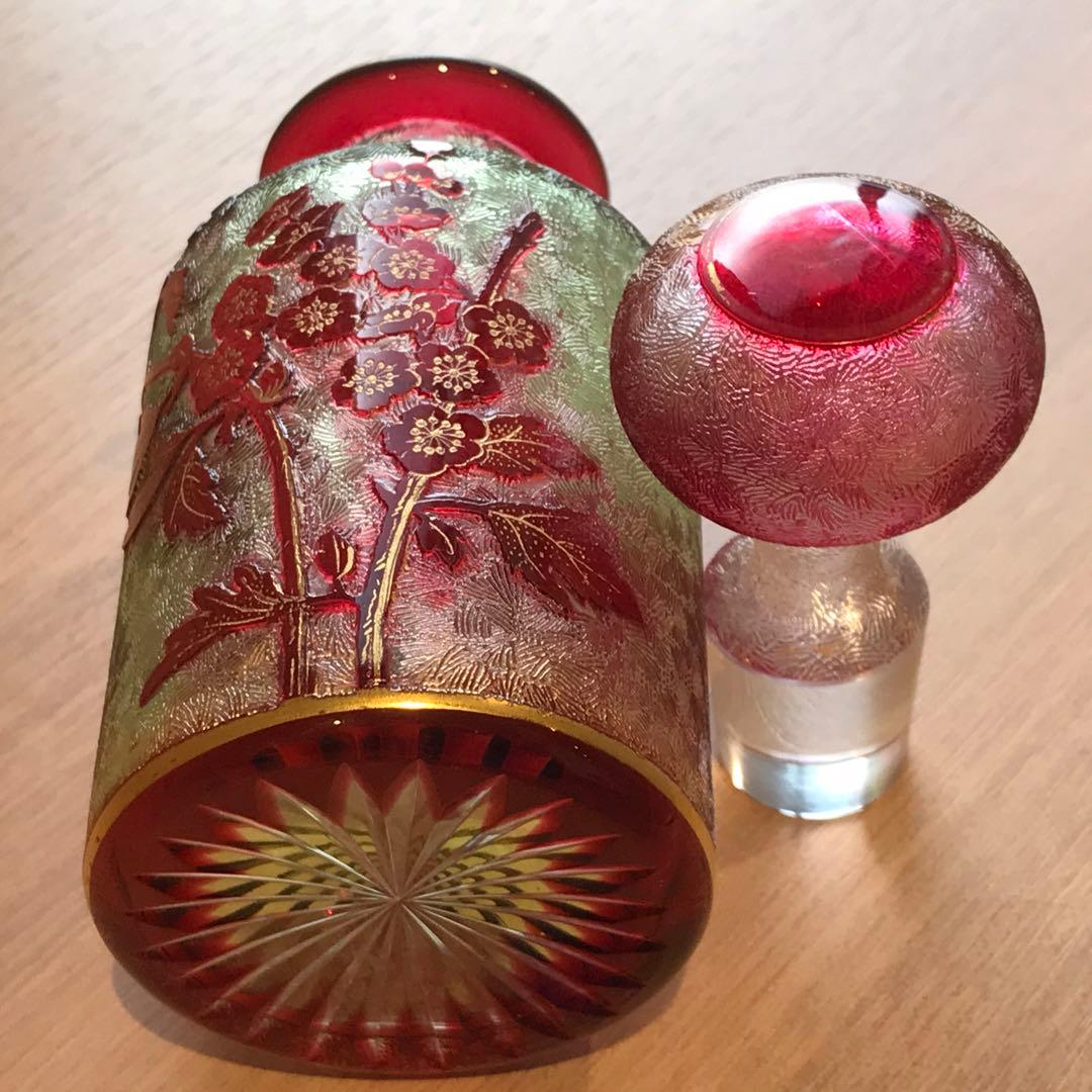 上級品稀少オールドバカラBaccaratローズヒップRosehip野薔薇香水ビン