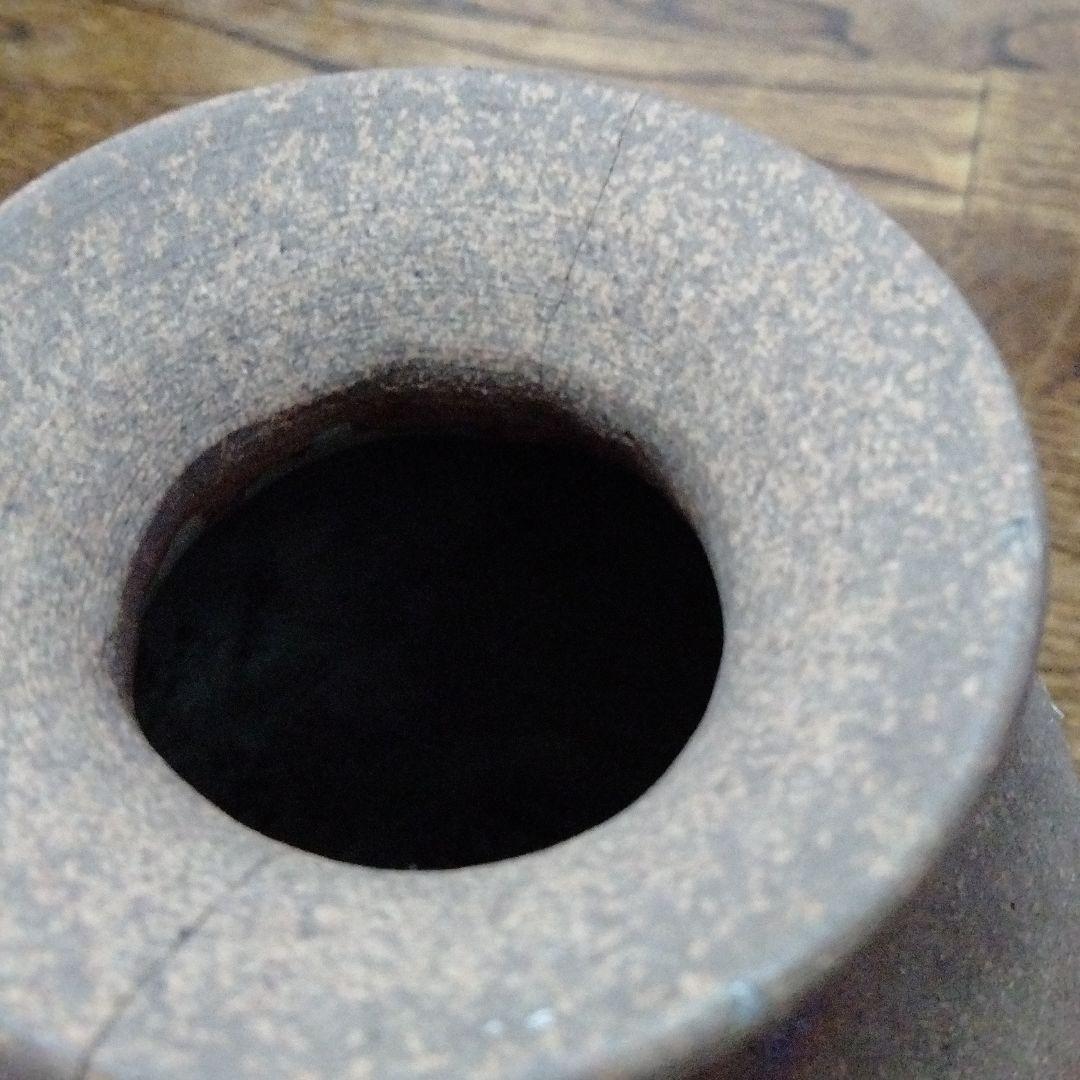 華道具 花器 火だすき 緋襷 陶器 花瓶 榮 銘