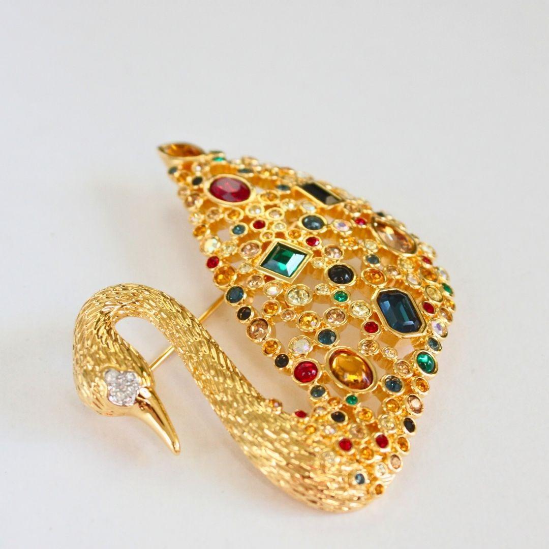 スワロフスキー SCS会員限定品 100周年 スワン ブローチ レディース