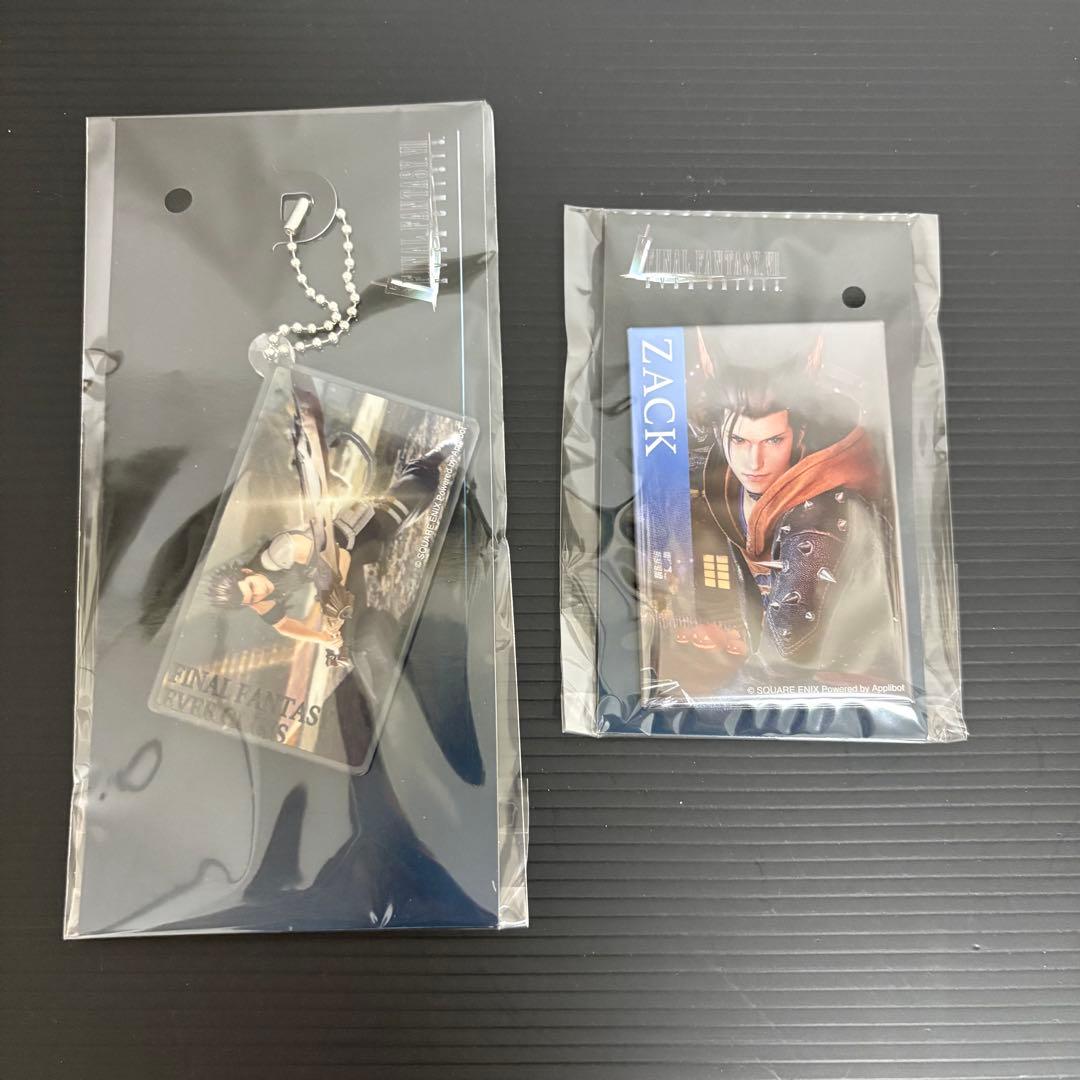 FF7ECエバクラくじクラウド、セフィロス、ザックス缶バッジ＆キーホルダー