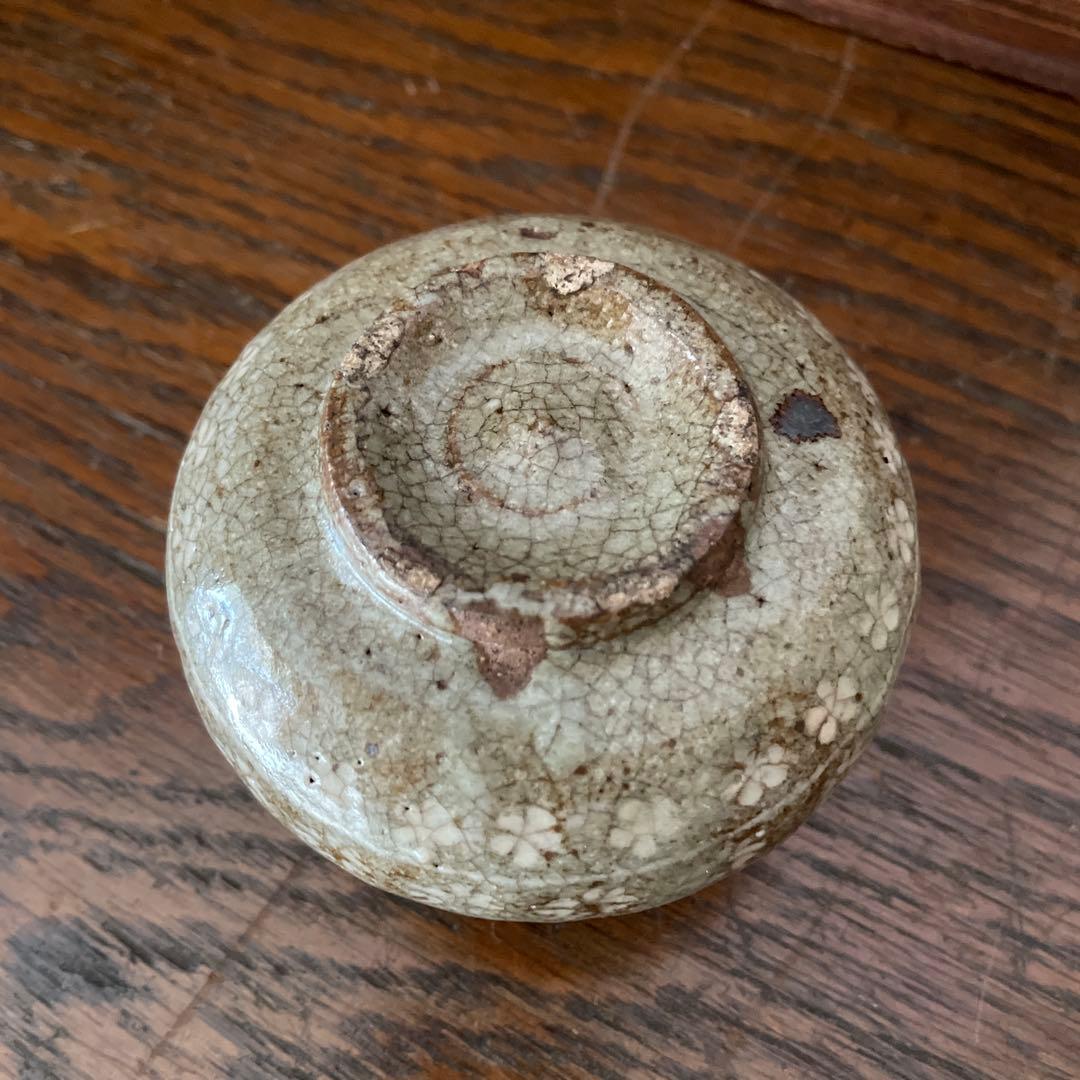 油壺 油壷 江戸後期 古瀬戸系 灰釉貫入 民藝 古道具 一輪挿し