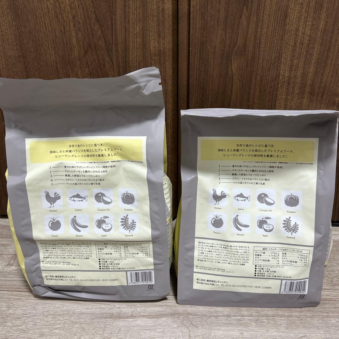 モグワン　Mog Wan ドッグフード 1.8kg×2袋 + CANAGAN缶