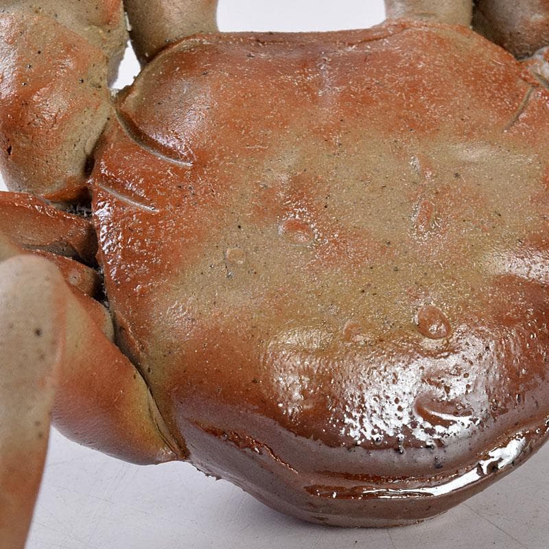 能登七尾 城山焼 國下三郎作 蟹 箱付 Z 8537