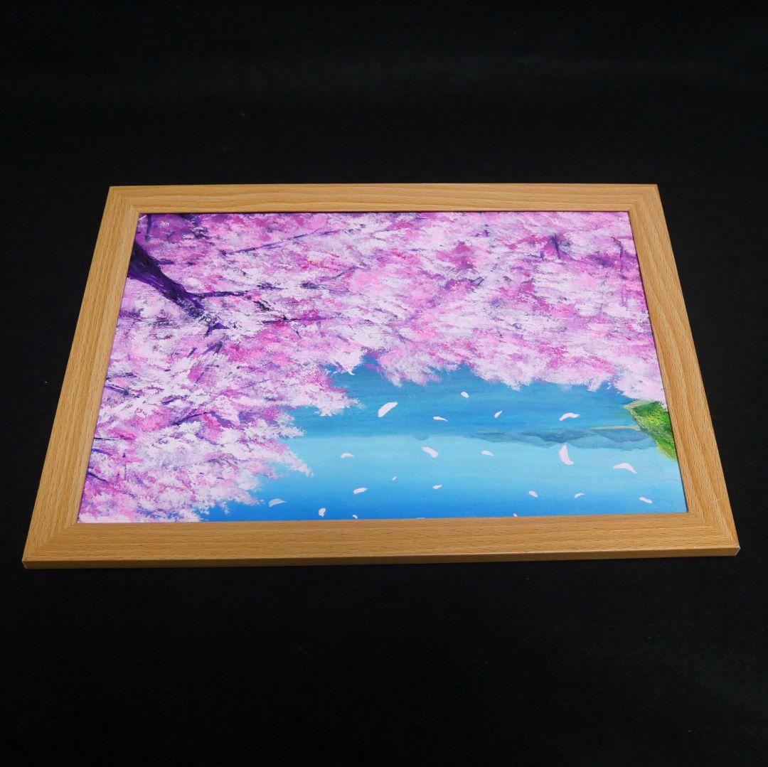 油絵 油彩 油彩画 絵 絵画【海に舞う桜】