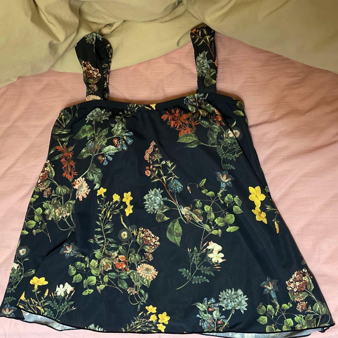 三愛リゾート タンキニ ネイビー 9M 花柄水着 サンアイリゾート