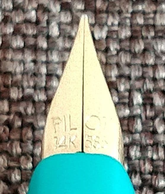 パイロット PILOT 14K 未使用 ゴールド ターコイズ色 万年筆 細字