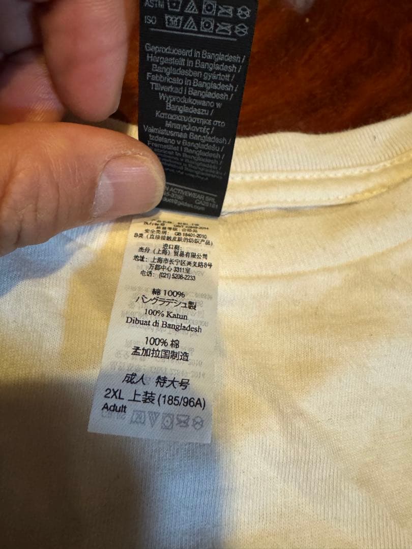 oasis Tシャツ白、黒文字モノトーン、XL2024コピーライト入り