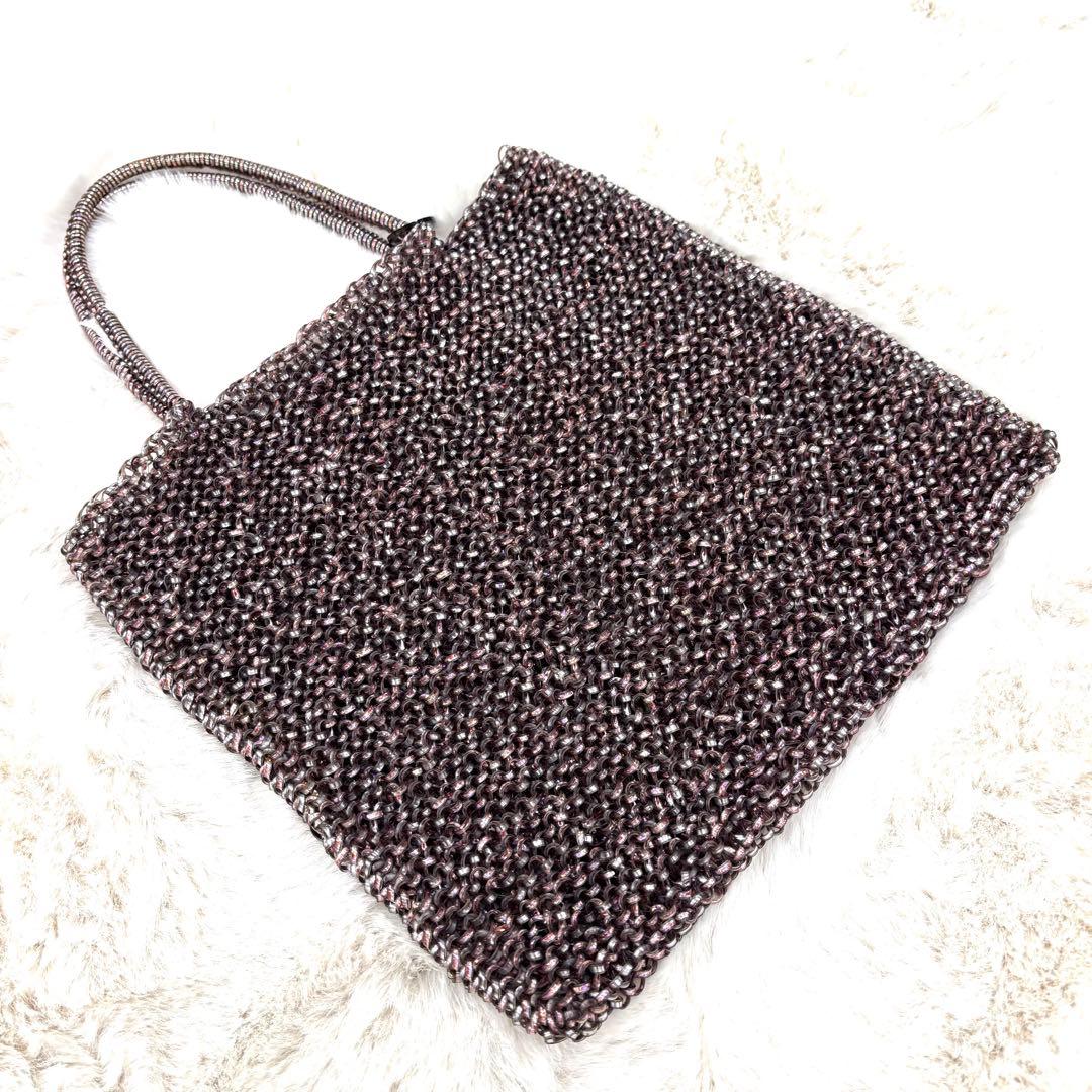 未使用級 アンテプリマ ANTEPRIMA ワイヤーバッグ ピンク スクエア