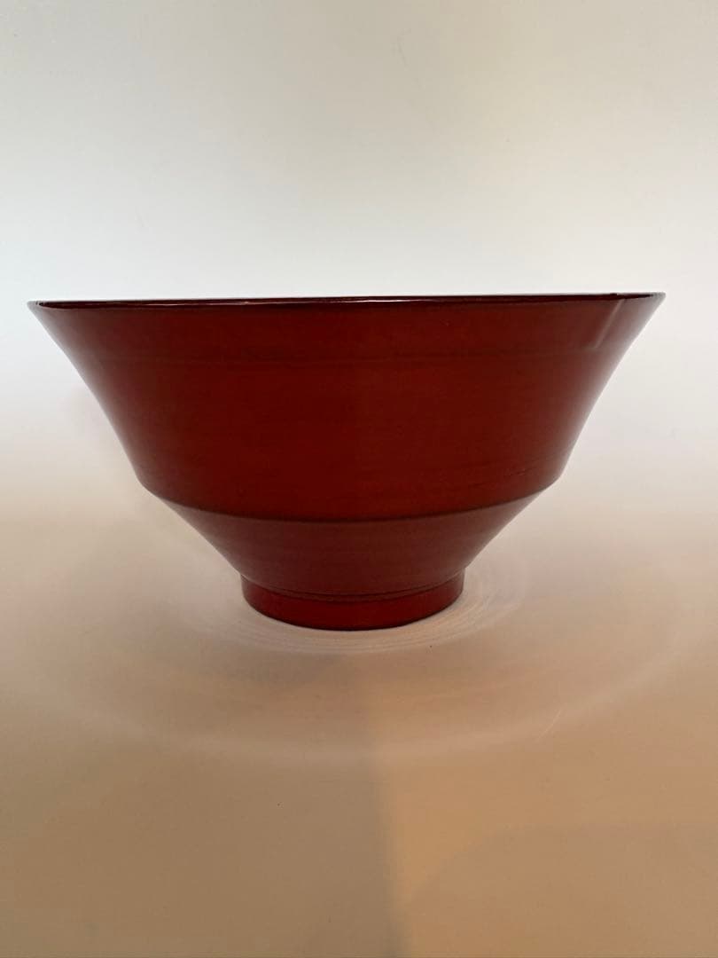 瀬戸國勝　漆器　朱地黒漆八カ目　椀　未使用品