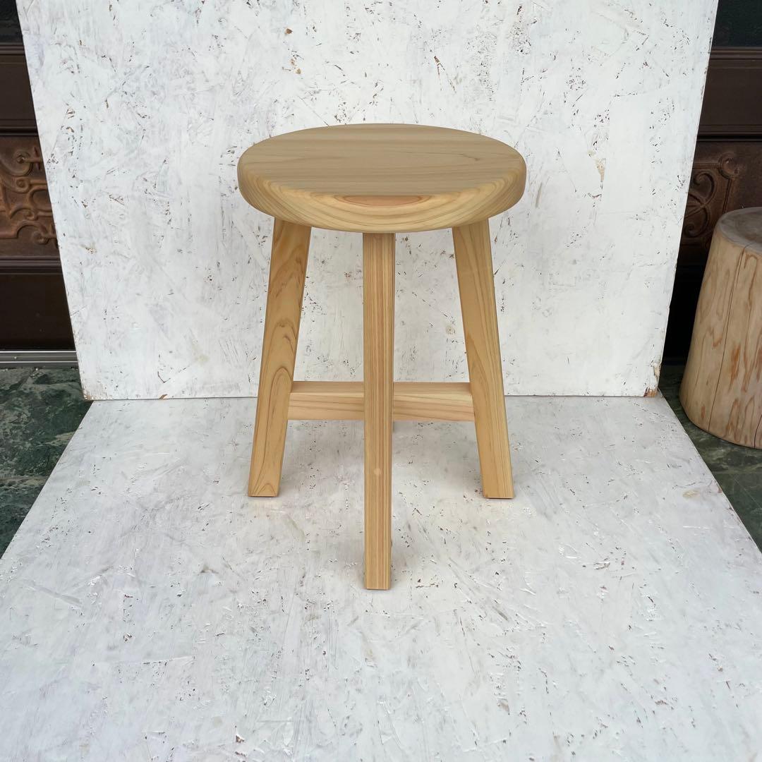 Kuutan　国産ひのき　丸椅子　木製スツール