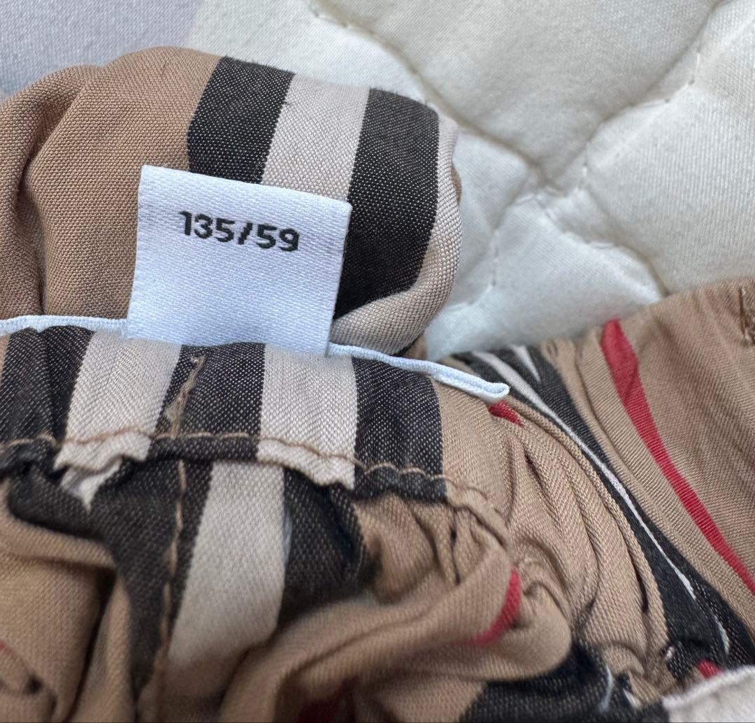 バーバリー チルドレン ストライプ パンツ 長ズボン ワイドパンツ 8Y 128