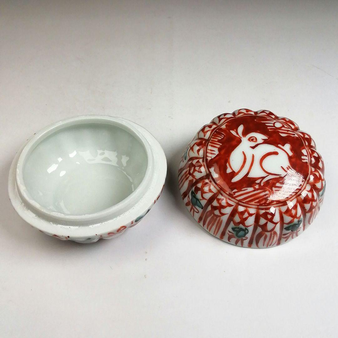 T933 香合 『赤絵 菊兎』『高野昭阿弥 造』 共箱 茶道具 2026年