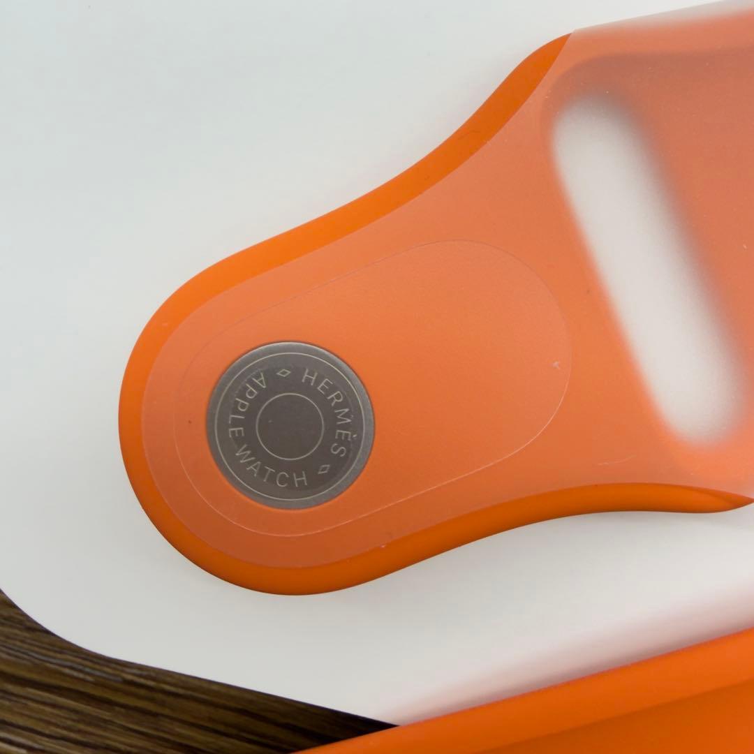 3038 未使用　Apple Watch エルメス　オレンジ　ラバーバンド
