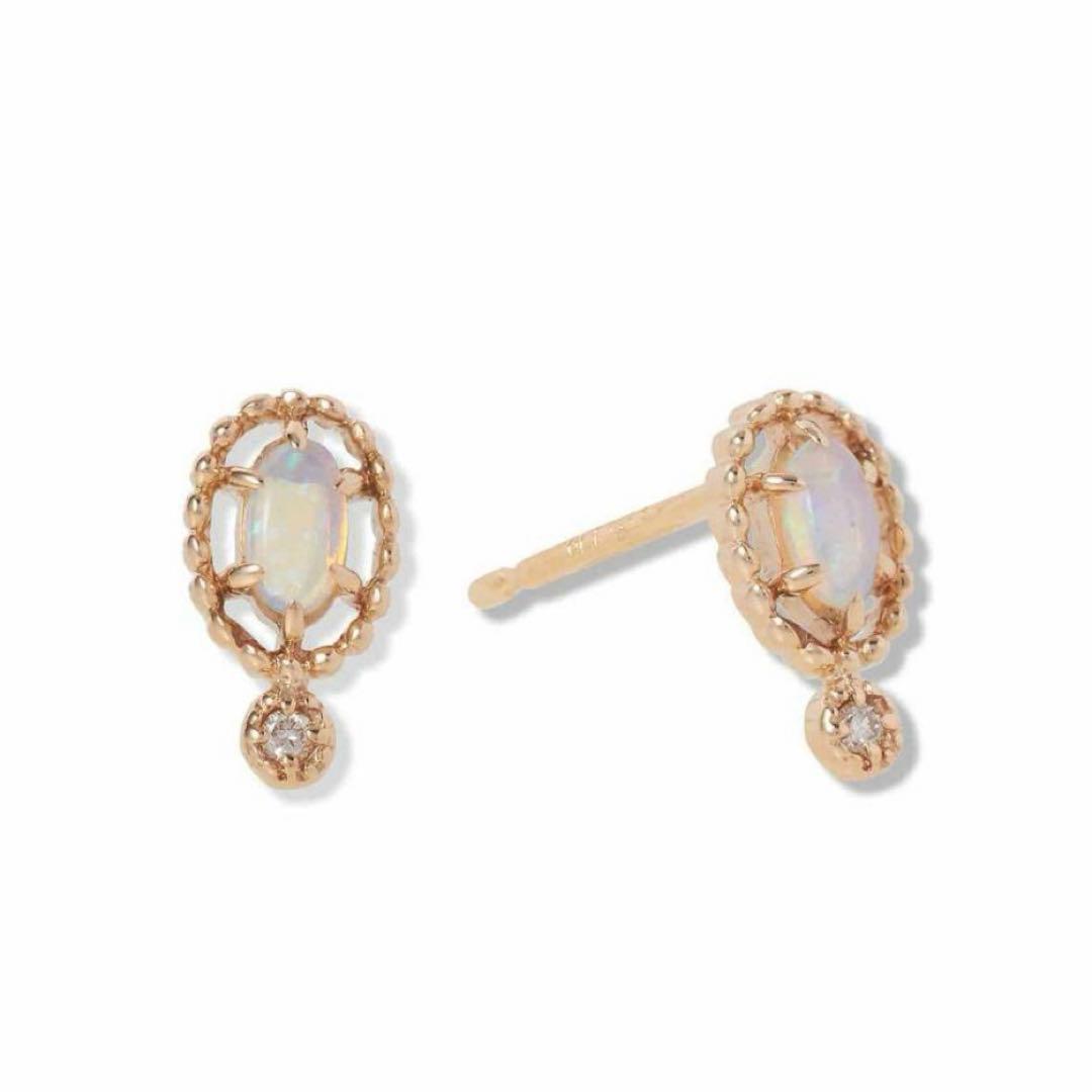 agete k10 オパール ダイヤモンド ピアス 国内直営店】☆agete☆K10オパールピアス (Agete/ピアス) 10103112071