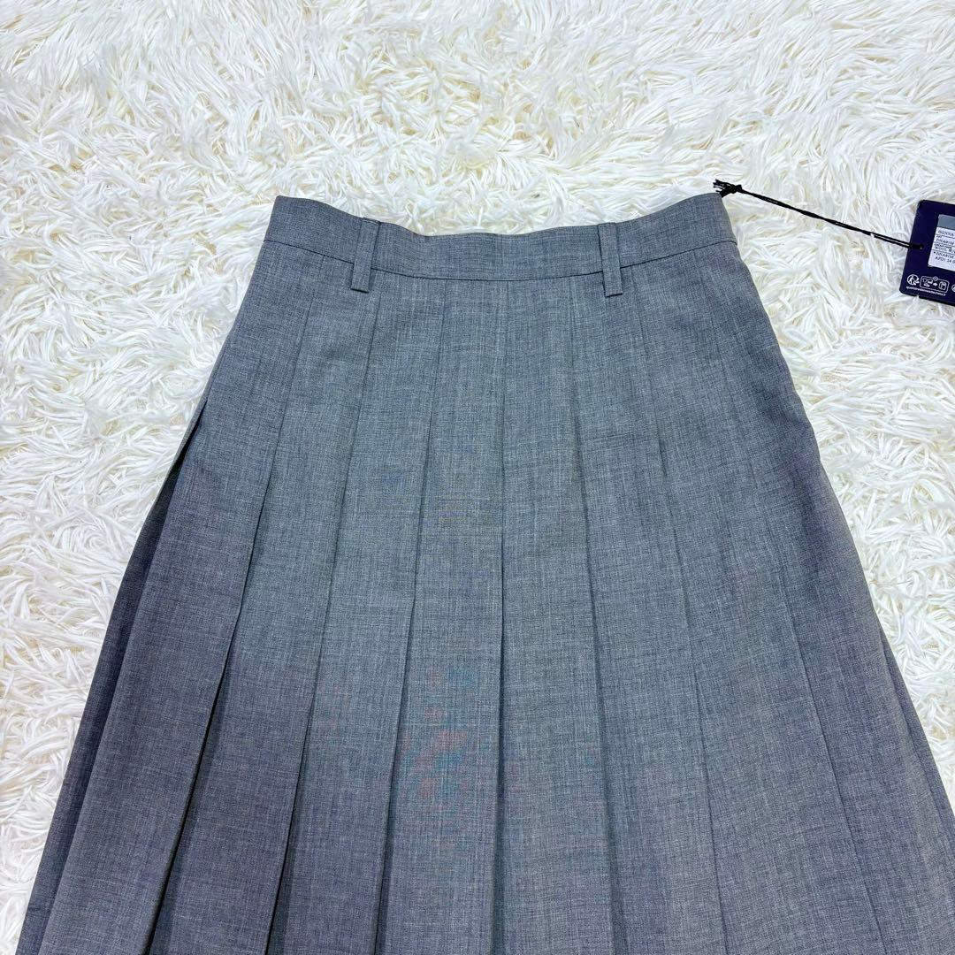 新品 2024年新作 PRADA プリーツ スカート グレー S NFC真贋確認