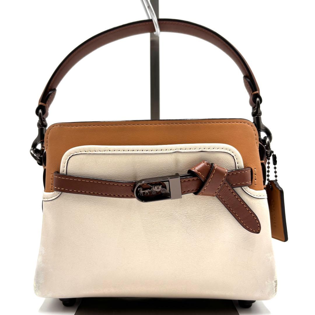 現行 コーチ 2way テート 18クロスボディ カラーブロック ハンドバッグ