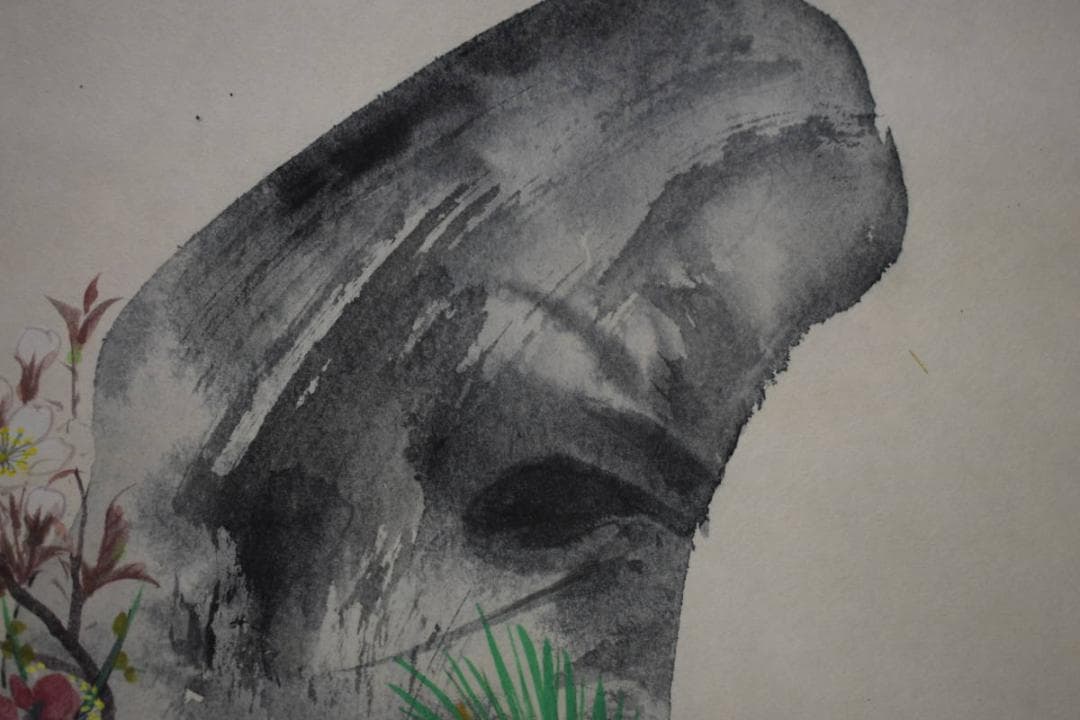 真作/寺岡多佳/松梅図/横物/布袋屋掛軸HJ-455