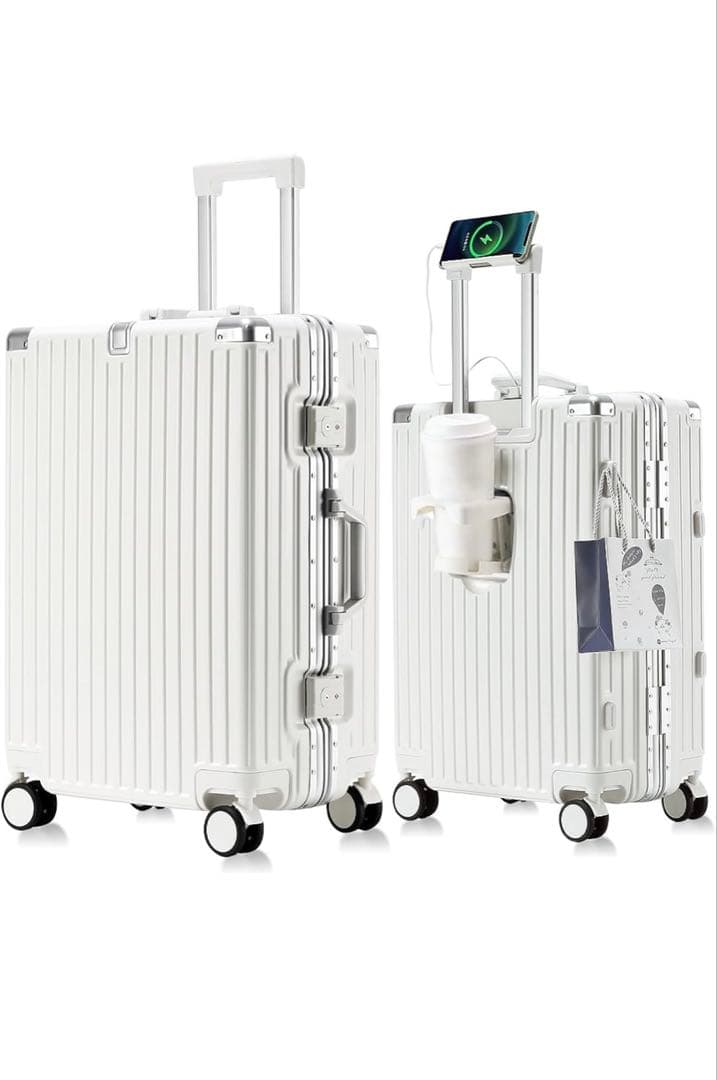 ホワイト ハードシェル キャリーケース - メルカリ