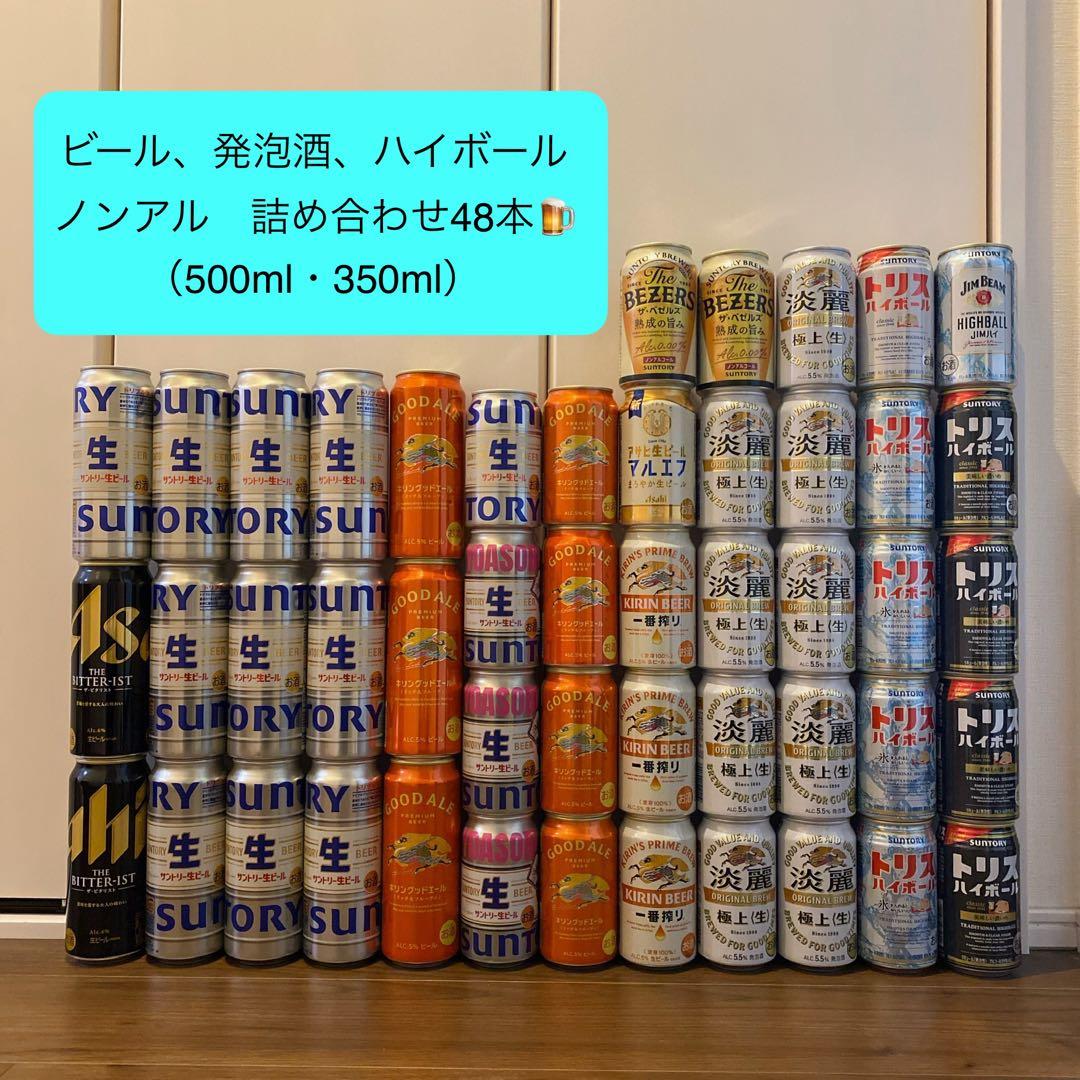 ビール、発泡酒、ハイボール、ノンアル　計48本セット （500ml・350ml） bic193504-02.jpg