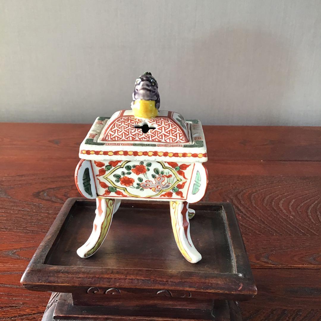 古九谷　香炉 3.5号香炉 古九谷花鳥