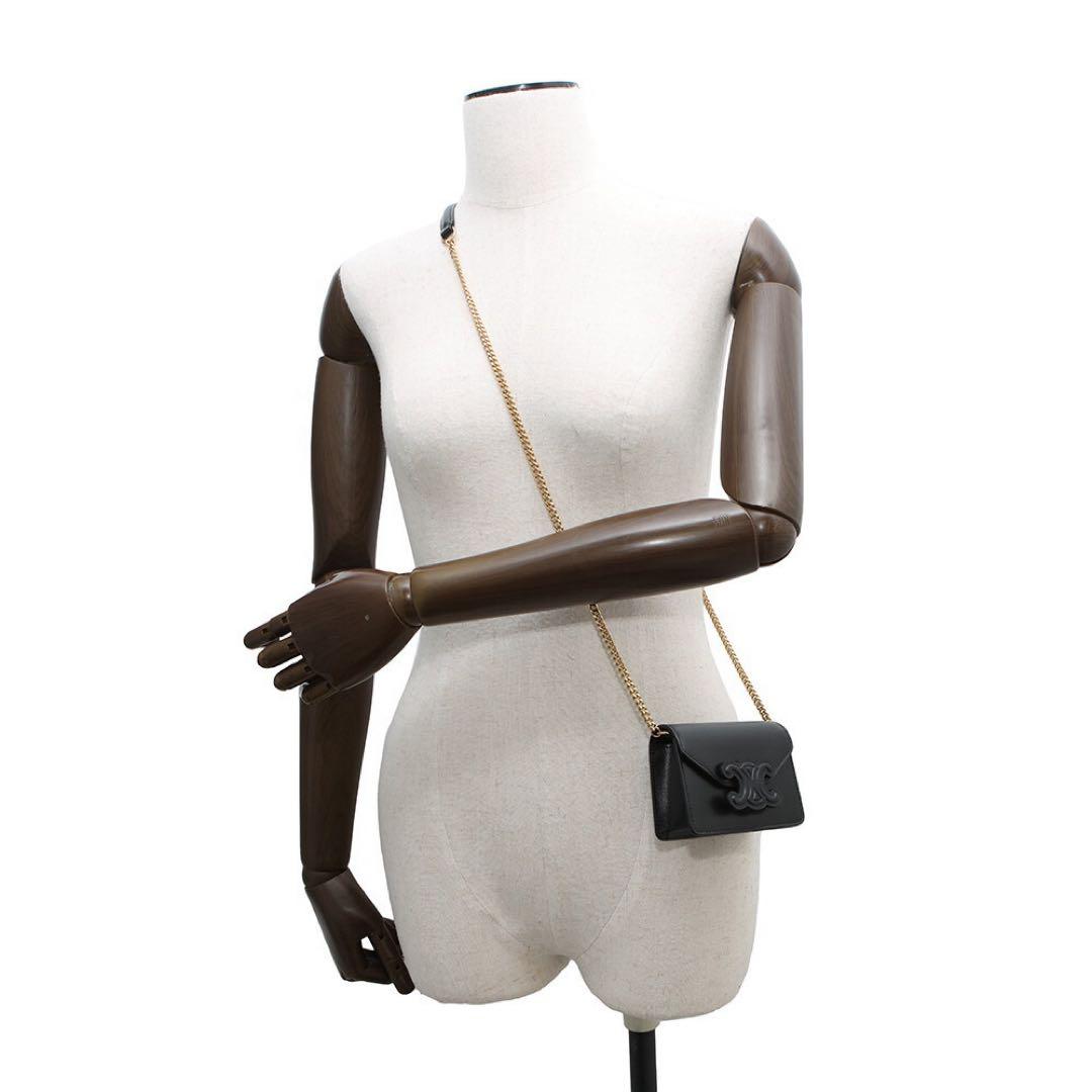 CELINE トリオンフ チェーン付　カードホルダー