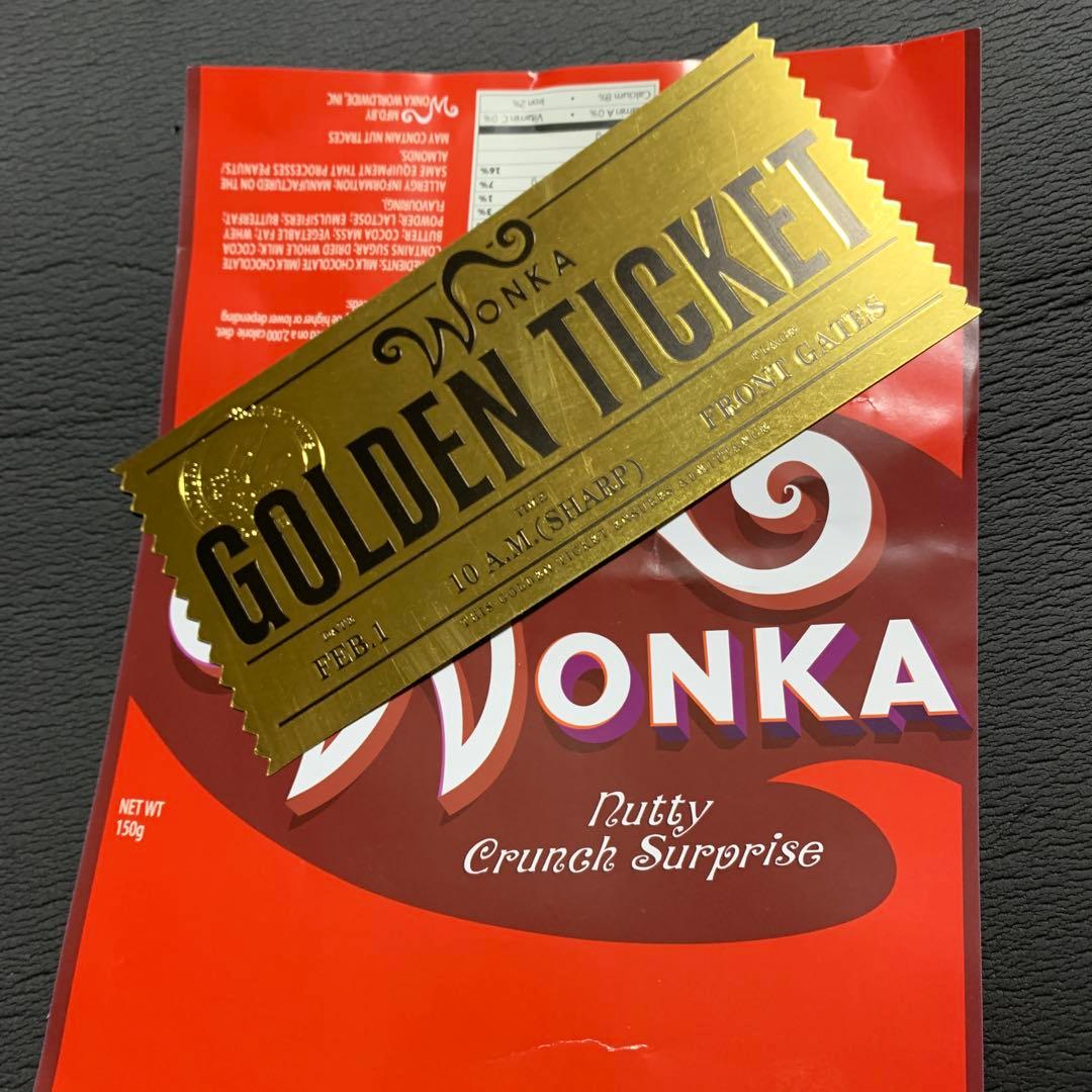 中古 チャーリーとチョコレート工場ウォンカ ゴールデンチケット