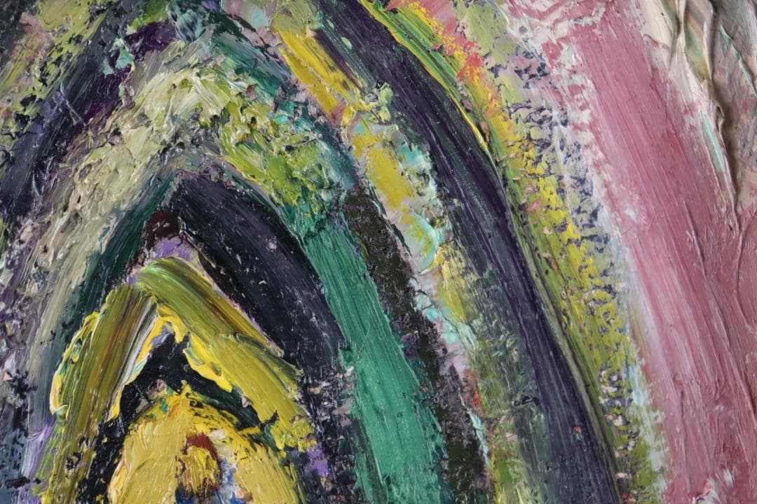 真作保証 田中忠雄 「シシリィーの聖堂」 油彩1号 行動美術協会創立会員