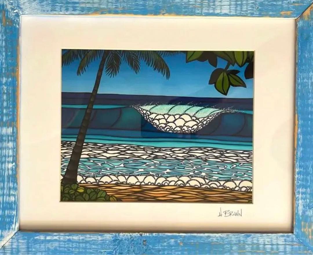 【極美品②】ヘザーブラウン Heather Brown 正規フレーム 絵 ハワイ