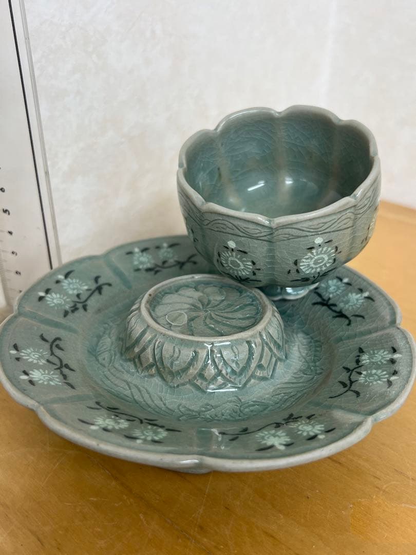 中国　朝鮮李朝高麗コップ　古美術　唐物コレクション韓国骨董アンティーク江戸　青磁