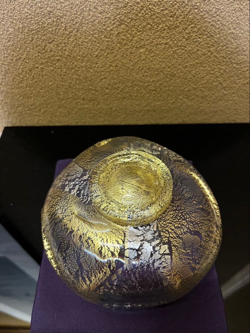石井康治 手吹き金彩硝子 茶碗