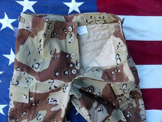 レア! 米軍実物 デザート6カラー BDUパンツ S-R チョコチップ 687